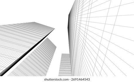 Vetor de fundo arquitetônico abstrato ilustração 3d