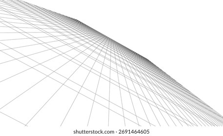 Abstract architectural background vector 3d illustration