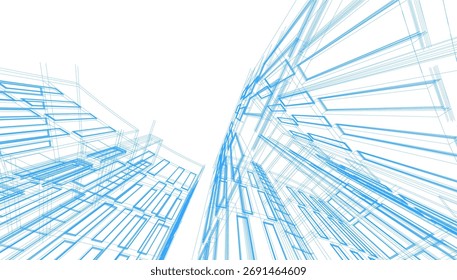 Vetor de fundo arquitetônico abstrato ilustração 3d