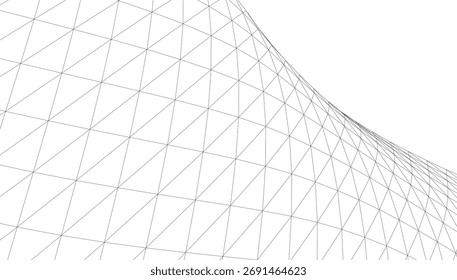 Abstract architectural background vector 3d illustration