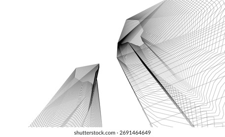 Vetor de fundo arquitetônico abstrato ilustração 3d