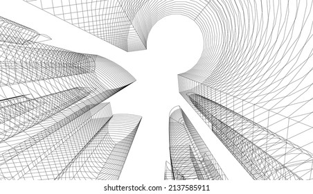 abstract architectural background vector illustration