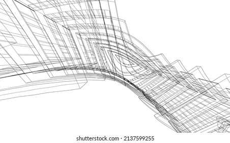 abstract architectural background vector illustration