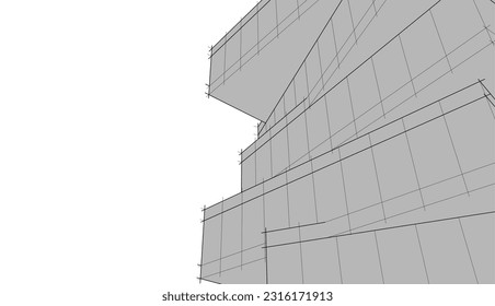 abstract architectural background vector illustration