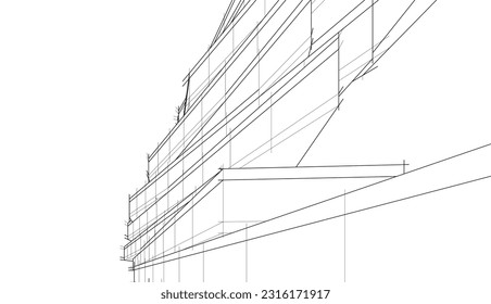 ilustración vectorial de fondo de arquitectura abstracta