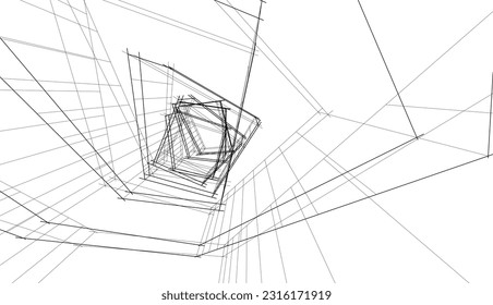 abstract architectural background vector illustration