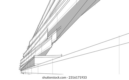 abstract architectural background vector illustration