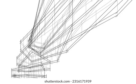 abstract architectural background vector illustration