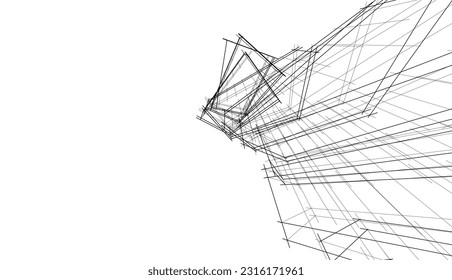 ilustración vectorial de fondo de arquitectura abstracta