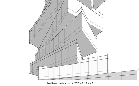 abstract architectural background vector illustration