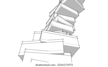 ilustración vectorial de fondo de arquitectura abstracta
