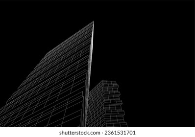 Abstract architectural background vector illustration