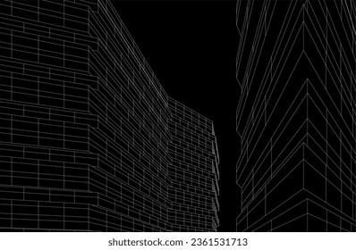 Abstract architectural background vector illustration