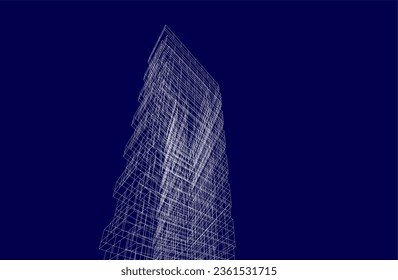 Abstract architectural background vector illustration