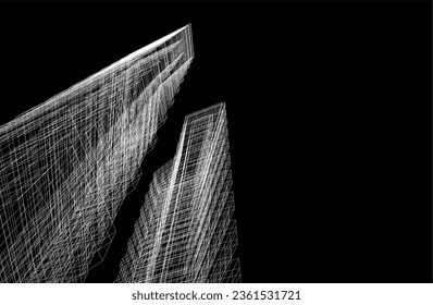 Abstract architectural background vector illustration