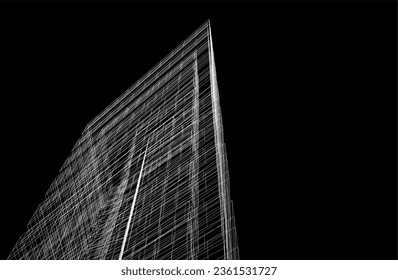 Abstract architectural background vector illustration