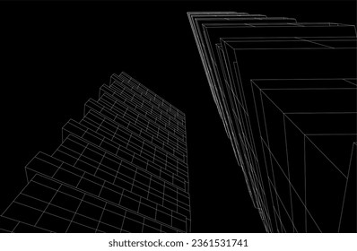 Abstract architectural background vector illustration