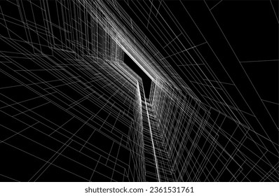 Abstract architectural background vector illustration