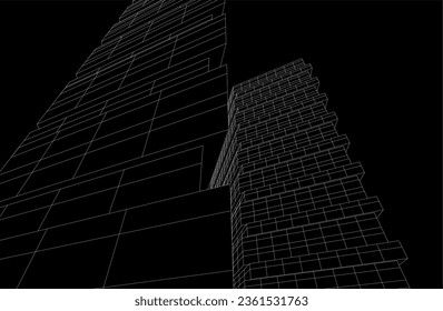 Abstract architectural background vector illustration