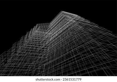 Ilustración del vector de fondo de la arquitectura abstracta