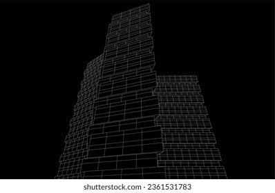 Ilustración del vector de fondo de la arquitectura abstracta