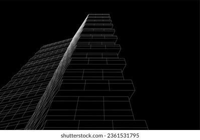 Abstract architectural background vector illustration