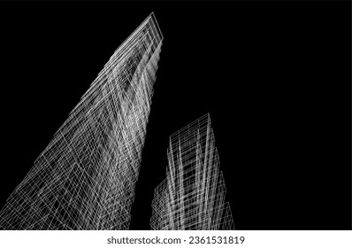 Abstract architectural background vector illustration