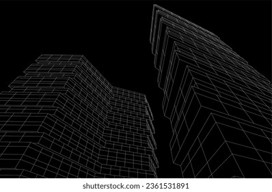 Abstract architectural background vector illustration