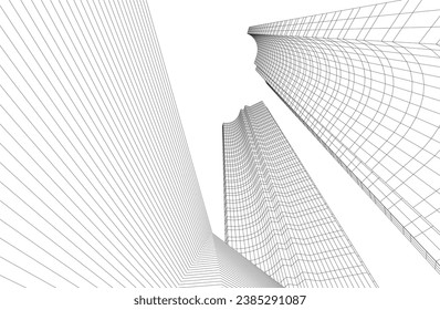 Abstract architectural background vector illustration