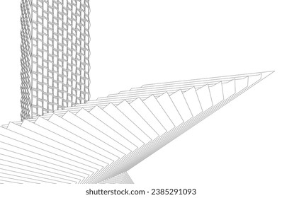 Abstract architectural background vector illustration
