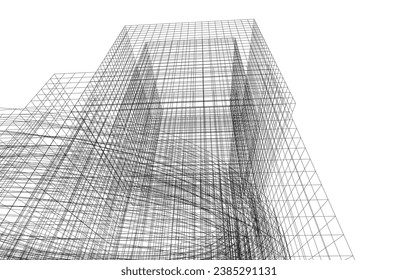 Abstract architectural background vector illustration