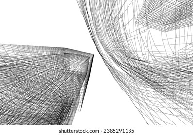 Abstrakter architektonischer Hintergrund, Vektorgrafik