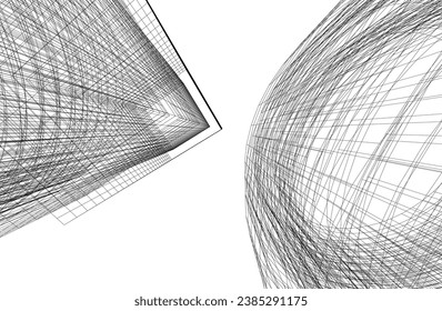 Abstract architectural background vector illustration