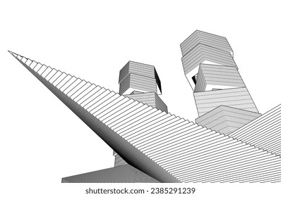 Abstract architectural background vector illustration