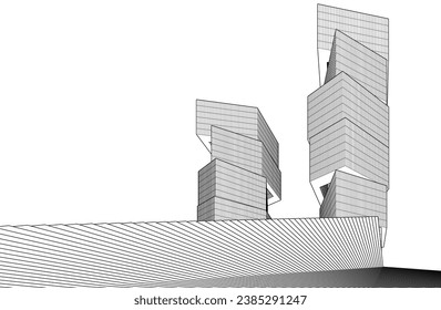 Abstract architectural background vector illustration