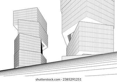 Abstrakter architektonischer Hintergrund, Vektorgrafik