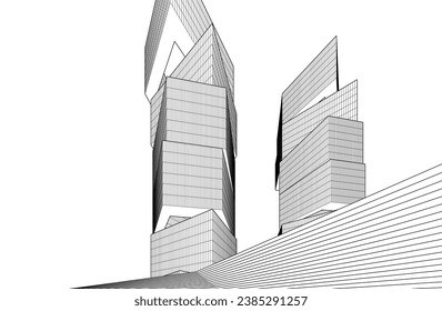 Abstract architectural background vector illustration