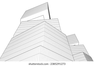 Abstract architectural background vector illustration