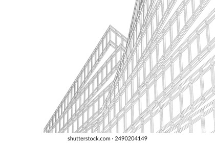 Ilustración vectorial de fondo arquitectónico Abstractas