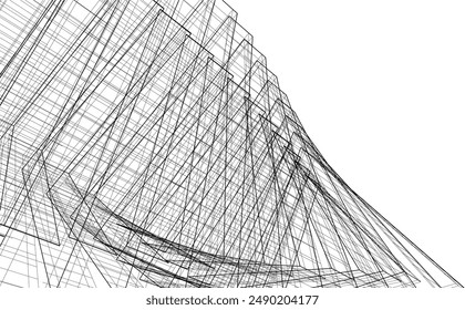 Ilustración vectorial de fondo arquitectónico Abstractas