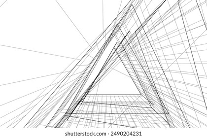 Ilustración vectorial de fondo arquitectónico Abstractas