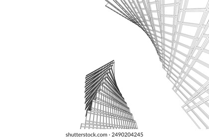 Ilustración vectorial de fondo arquitectónico Abstractas