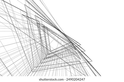 Abstract architectural background vector illustration