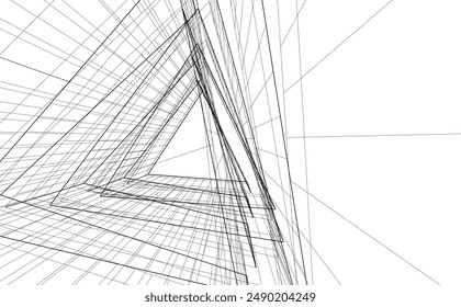 Abstract architectural background vector illustration