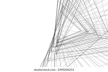 Abstract architectural background vector illustration