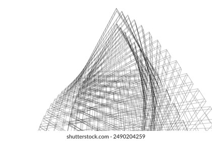 Abstract architectural background vector illustration