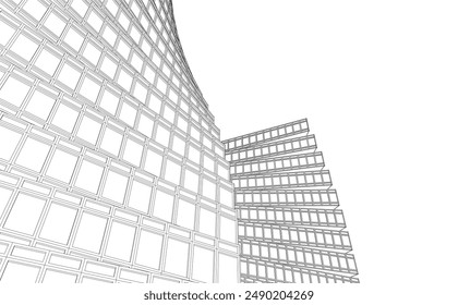 Abstract architectural background vector illustration