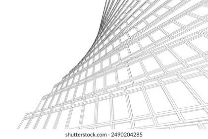 Abstract architectural background vector illustration