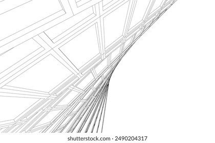 Ilustración vectorial de fondo arquitectónico Abstractas