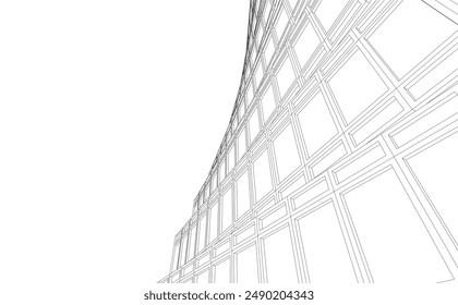 Abstract architectural background vector illustration